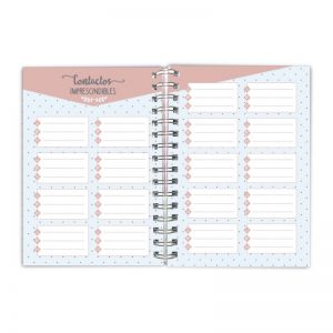 agenda con pagina de contactos