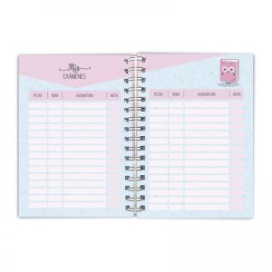agenda para apuntar examenes